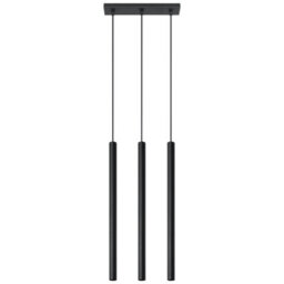 Sollux Lighting Pastelo Steel Black 3 Light Classic Pendant Ceiling Light - thumbnail 3