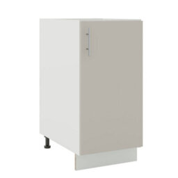 Jd Greta Adjustable Legs Kitchen Base Unit 400mm Storage Cabinet With Door Shelf 40Cm - Cashmere Matt - thumbnail 1