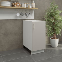 Jd Greta Adjustable Legs Kitchen Base Unit 400mm Storage Cabinet With Door Shelf 40Cm - Cashmere Matt - thumbnail 2
