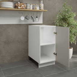 Jd Greta Adjustable Legs Kitchen Base Unit 400mm Storage Cabinet With Door Shelf 40Cm - Cashmere Matt - thumbnail 3