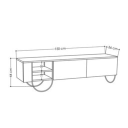 Decortie Norfolk Modern Tv Unit Multimedia Centre White With Storage Tv Cabinet 151Cm - thumbnail 3