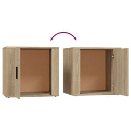 Berkfield Bedside Cabinets 2 Pcs Sonoma Oak 50X39X47 Cm - thumbnail 9