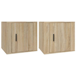 Berkfield Bedside Cabinets 2 Pcs Sonoma Oak 50X39X47 Cm - thumbnail 2