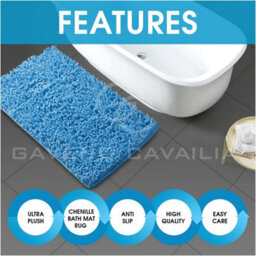 Gc Gaveno Cavailia Infinity Loop Extra Large 2 Piece Bath Mat Set Turquoise Super Absorbent Non Slip Shower Mat - thumbnail 5