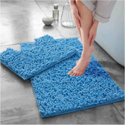 Gc Gaveno Cavailia Infinity Loop Extra Large 2 Piece Bath Mat Set Turquoise Super Absorbent Non Slip Shower Mat - thumbnail 1