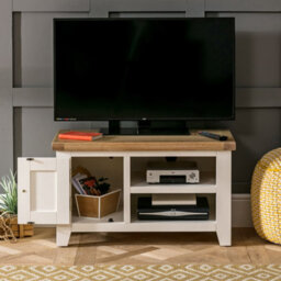 The Furniture Market Cheshire Cream Painted Small Tv Unit Up To 45 Tv Size - thumbnail 3