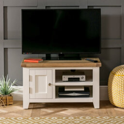 The Furniture Market Cheshire Cream Painted Small Tv Unit Up To 45 Tv Size - thumbnail 1