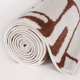 The Rugs Loft Terra And Ivory Abstract Geometric Living Room Area Rug And Runners Soft Pile - thumbnail 8