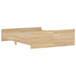 Berkfield Bed Frame With Headboard And Footboard Sonoma Oak 160X200 Cm - thumbnail 6