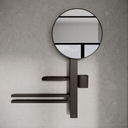 Ideal Standard Alu+ Matt Silk Black Round Wall-Mounted Bathroom Mirror (H)71.7Cm (W)58Cm - thumbnail 7