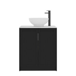 Royal Bathrooms Royal Bathroom Elmore 700mm Matt Nocturne Black Freestanding Countertop Bathroom Vanity Unit 2 Door With Breeze Basin - thumbnail 7