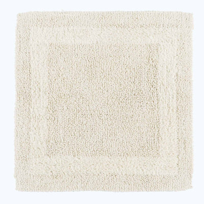 Homescapes Luxury Reversible Cotton Shower Mat - Natural Cream - image 1