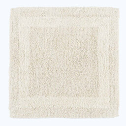 Homescapes Luxury Reversible Cotton Shower Mat - Natural Cream - thumbnail 1