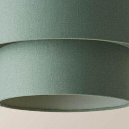 Valuelights Jodie Two Tier Sage Linen Ceiling Drum Lamp Shade (D)30Cm - thumbnail 5