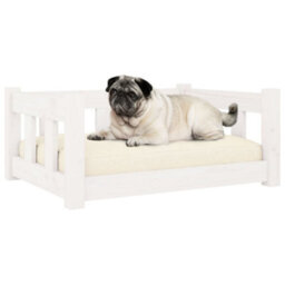 Berkfield Rustic Dog Bed White 65.5X50.5X28 Cm Solid Wood Pine - thumbnail 3