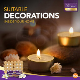 SOL 30Pk Tea Light Candles Indulgent Vanilla 3.5 Hour Burn Time Scented Tea Lights Long Lasting Ideal For Home Decor Relaxation Dinner - thumbnail 7