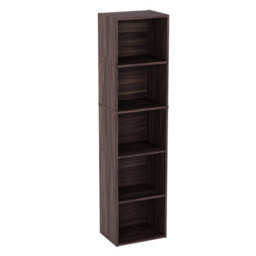 Lassic Vida Designs Oxford Walnut 5 Tier Cube Bookcase Freestanding Shelving Unit (H)1320mm (W)320mm (D)240mm - thumbnail 9