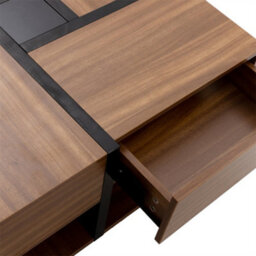 Abrihome Coffee Table, Table With 4 Drawers, Unique Color Matching And Line Design, Storage Space At The Bottom. - thumbnail 6