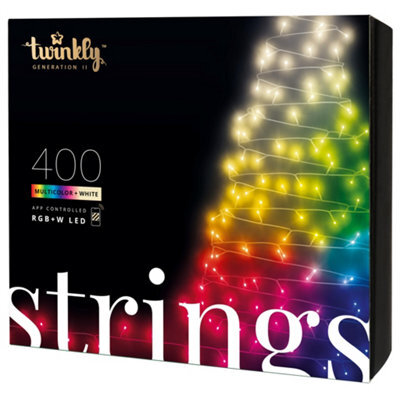 Twinkly Strings App-Controlled Led Christmas Lights With 400 Rgb+W (16 Million Colours +Ww) 32M Black Wire In/outdoor Smart Lights - image 1