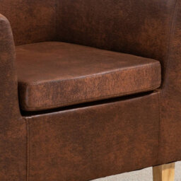Westwood Luxury Faux Leather Tub Chair Armchair Office Reception Sofa Living Room Vintage Brown - thumbnail 9