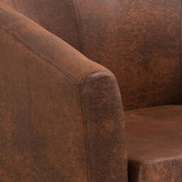 Westwood Luxury Faux Leather Tub Chair Armchair Office Reception Sofa Living Room Vintage Brown - thumbnail 8