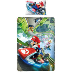 Super Mario Racing Kart Reversible Duvet Set Multicoloured (Single)