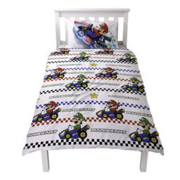 Super Mario Racing Kart Reversible Duvet Set Multicoloured (Single) - thumbnail 3