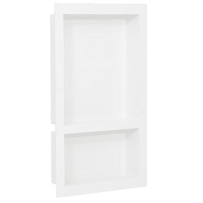 Walplus Shower Niche With 2 Compartments High Gloss White 41X69X9 Cm - image 1