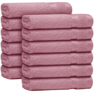 Casabella 12 Pack Flannel Face Cloth - 100% Cotton Face Towels Soft & Absorbent Super Quality Washcloths - image 1