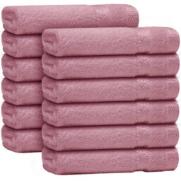 Casabella 12 Pack Flannel Face Cloth - 100% Cotton Face Towels Soft & Absorbent Super Quality Washcloths - thumbnail 1