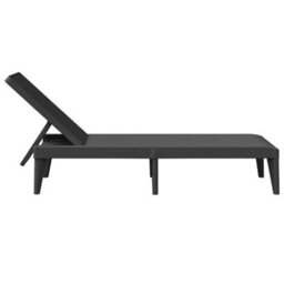 Berkfield Sun Lounger Anthracite 186X60X29 Cm Pp - thumbnail 5