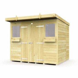 Buttercup Farm 8 X 8 Feet Pent Summer Shed - Wood - L231 X W243 X H201 Cm