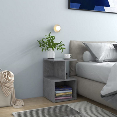 Berkfield Bedside Cabinet Concrete Grey 35X35X55 Cm Engineered Wood - image 1