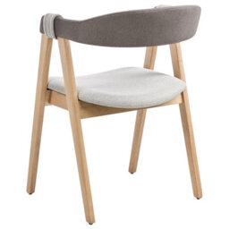 Beliani Set Of 2 Dining Chairs Day Fabric Light Brown/ Taupe - thumbnail 6