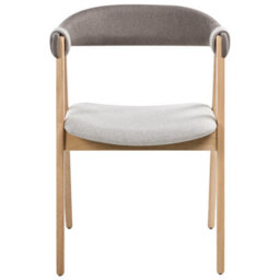 Beliani Set Of 2 Dining Chairs Day Fabric Light Brown/ Taupe - thumbnail 5