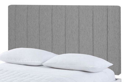 "Adore Designs Portland Chenille 6Ft Super King 20"" Headboard - Light Grey"