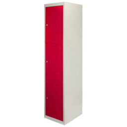 Monster Shop Metal Storage Lockers - Three Doors Flatpacked Red - thumbnail 5