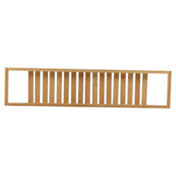 Urbn-Living Urbnliving Bamboo Bath Tub Caddy Tray Wooden Bathroom Rack Shelf Storage Organiser 64X15Cm - thumbnail 3