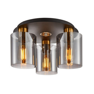 Luminosa Lighting Luminosa Sardo Shade Cluster Ceiling Light Brass 3Xe27 - image 1