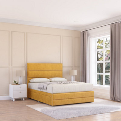 Sloomy Monaco Divan Bed Set With 2 Drawers Footend - Plush Velvet - image 1