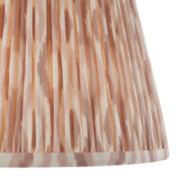 Loops Set Of 2 Elegant Handcrafted 35Cm Tapered Cylinder Lamp Shades With Ikat Print - thumbnail 2