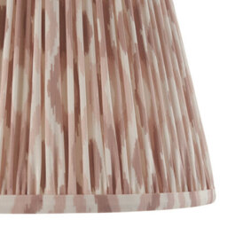 Loops Set Of 2 Elegant Handcrafted 35Cm Tapered Cylinder Lamp Shades With Ikat Print - thumbnail 3