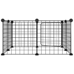 Walplus 8-Panel Pet Cage With Door Black 35X35 Cm Steel - thumbnail 5