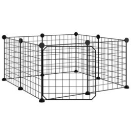 Walplus 8-Panel Pet Cage With Door Black 35X35 Cm Steel - thumbnail 4