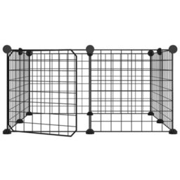 Walplus 8-Panel Pet Cage With Door Black 35X35 Cm Steel - thumbnail 3