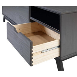 Tv Unit Grey Large Widescreen Video Media Entertainment Stand - thumbnail 5