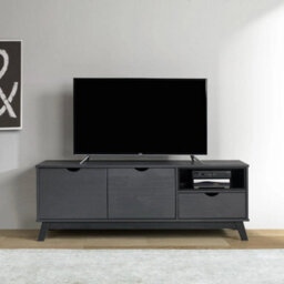 Tv Unit Grey Large Widescreen Video Media Entertainment Stand - thumbnail 6