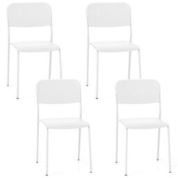 Modern Dining Chairs Set Of 4 Stackable Kitchen Chairs - thumbnail 1