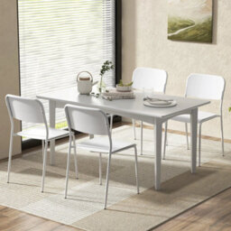 Modern Dining Chairs Set Of 4 Stackable Kitchen Chairs - thumbnail 5
