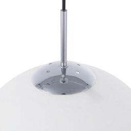 Wyld and Coco Modern Globe Pendant Light White Glass Globe One Light - Adjustable Height, Warm White Ambient Lighting - thumbnail 5